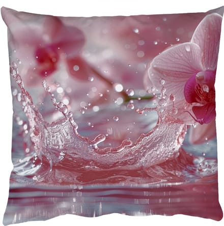 Sierkussens - Kussentjes Woonkamer - 45x45 cm - Abstract - Modern - Water - Orchidee