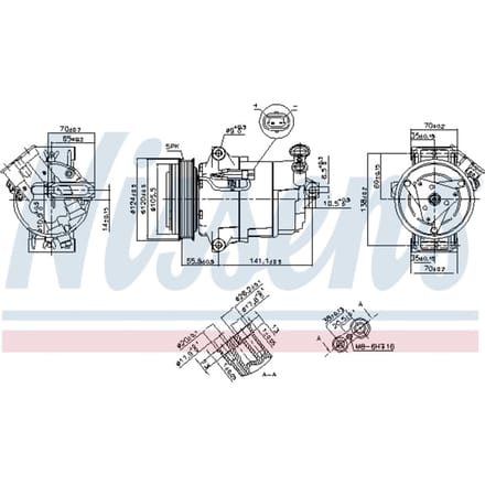 Compressor airconditioning NISSENS 890262