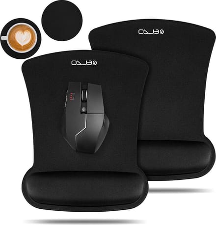 Muis Polssteun Ondersteuning met Memory Foam Padding en antislip rubberen basis - Ergonomisch Ontwerp voor PC Computer