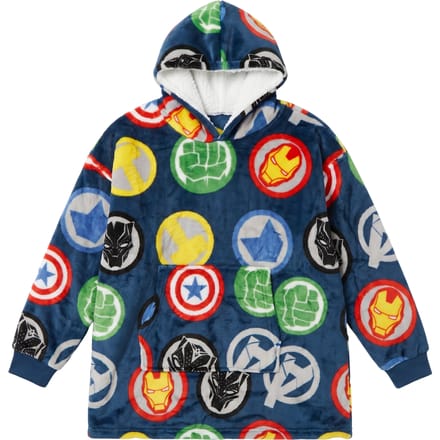 Marvel Avengers Hoodie Fleece deken Symbols, 7 - 14 jaar
