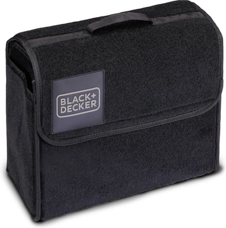 BLACK+DECKER Auto Organizer - 29 x 15 x 30 CM - Met Klittenband - Handvat - Zwart
