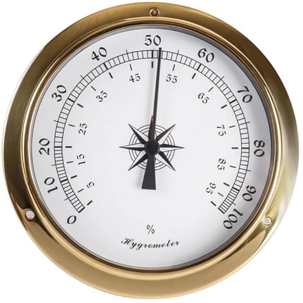 Weerstation - Barometer Thermometer - Weersvoorspelling Thuis - Multifunctioneel Meetinstrument - 115 mm Diameter - Koper