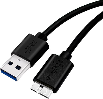 Micro USB B 3.0 naar usb a Kabel – 2 Meter – Zwart – 5 Gbps –voor Externe Harde Schijf SSD HDD