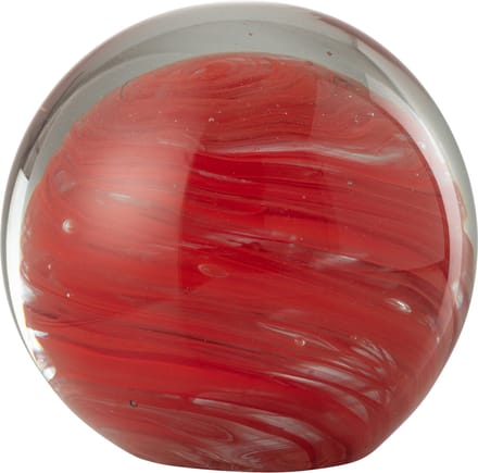 J-Line presse-papier Twister Rond - glas - rood - large