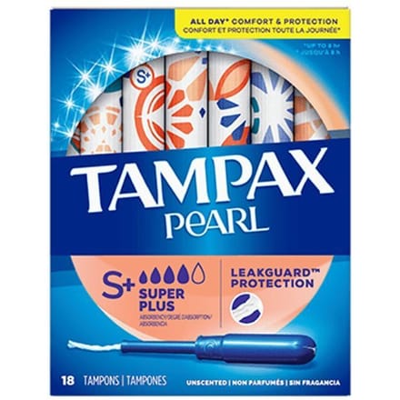 Tampax Pearl Compak Super PlusTampons - Tampons met Inbrenghuls - 8 x 18 stuks