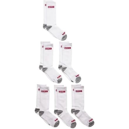 Levis Levi's kinderkousen LHN BOX TAB HIGH CUT 6PK wit 4
