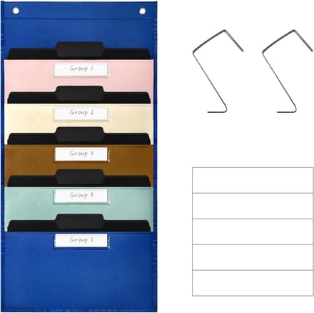 File Organizer met 5 Zakken - Opvouwbaar - Over de Deur - Kantoor - Klas - Kleurrijk - Documentenhouder