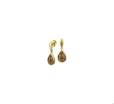 Geelgouden Oorhangers rookkwarts 4017177