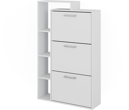 Vicco Orlando Schoenenkast – 80 x 128.3 cm met 3 compartimenten Wit
