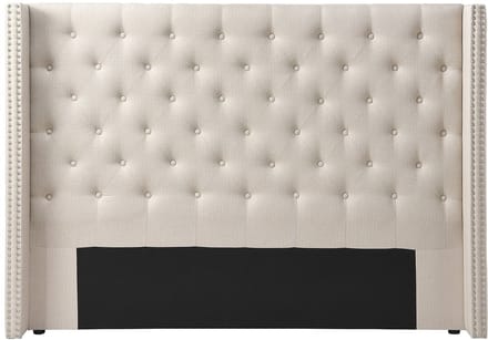 Vente-unique Gecapitonneerd hoofdbord 170 cm - Stof - Beige - MASSIMO
