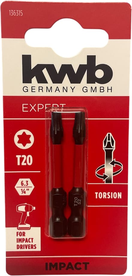 KWB 2 bitjes torsion 50 mm T20 s2