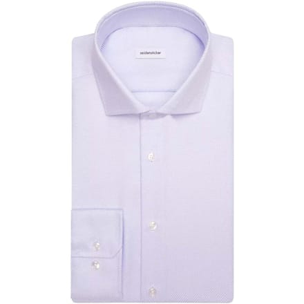 Seidensticker regular fit overhemd, mouwlengte 7, structuur, blauw - Maat 39