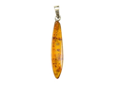 Zilveren hanger Amber / Barnsteen 925 zilver