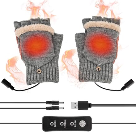 Verwarmde USB-handschoenen voor Binnen en Buiten - Vingerloos en Comfortabel