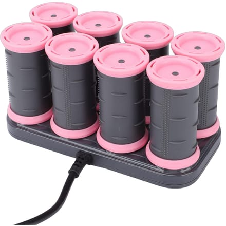 8 stuks 35 mm Verwarmde Haarroller Kit Snelle Verwarming Langdurige Krullen Elektrische Hete Rollers voor Haarstyling black