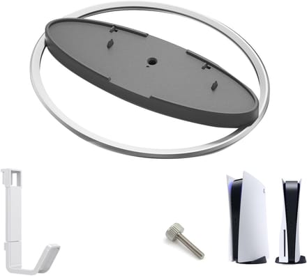 Verticale standaard voor PS5-console, stevige antislipbasis met schroefbevestiging, ruimtebesparend ontwerp voor PS5, PS5 Pro en PS5 Slim consoles