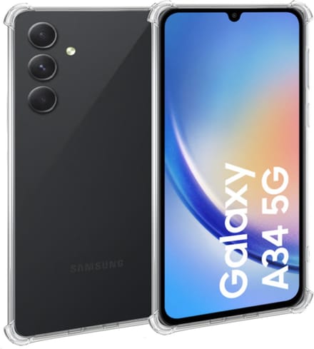 Geschikt voor Samsung A34 Hoesje – Shock Proof Case – Cover Transparant
