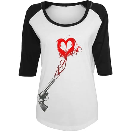Dames-T-shirt Mister Tee pitol heart raglan