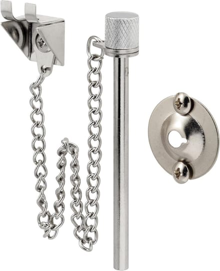 Deur Borgpen - Veiligheidspin - Deur Beveiligen - Gehard Staal - 2-5/8 Inch - Chroom