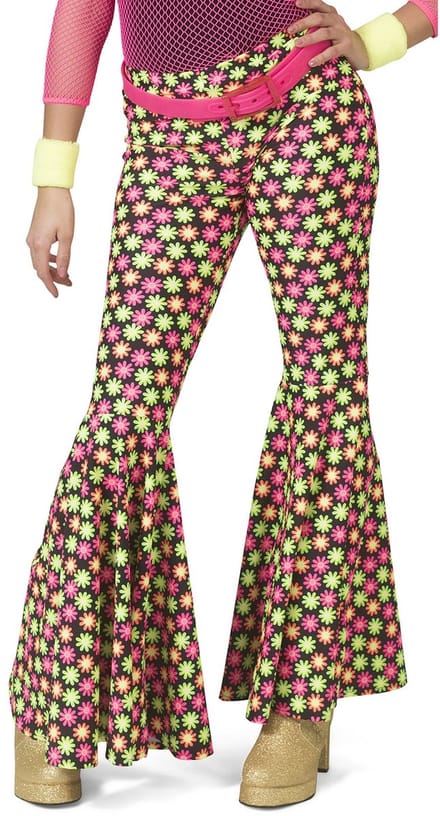 Fluor Flower Power Goes Disco Broek Vrouw