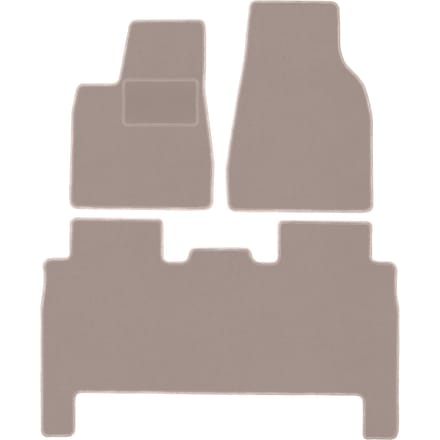 Beige velours vloermatten voor: Tesla Model X SUV (2016-)