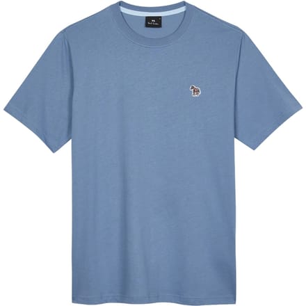 Paul Smith Mens Reg Fit Ss Tshirt Zebra Badge Greyish Blue Größe: 3XL | Basic T-Shirts Outlet | Herren | Blau