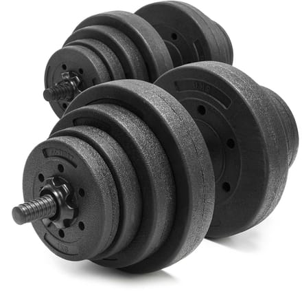 Actiget® Dumbellset - 20 KG - Complete Set - Thuis Sporten - Zwart