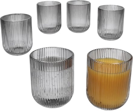 MamboCat 6-delig AGATA glazen set grijs van glas – 37560