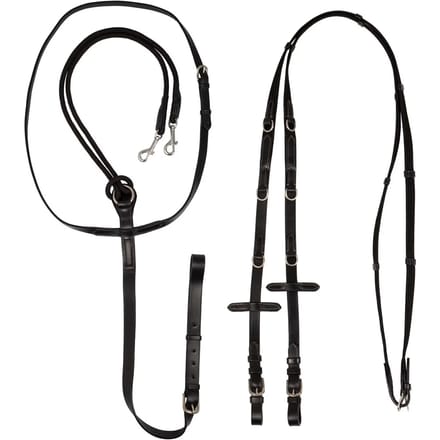 Halsband voor paard van leer en nylon Acavallo Italian Dori