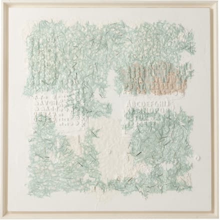 J-Line schilderij Gips - hout - wit/lichtgroen
