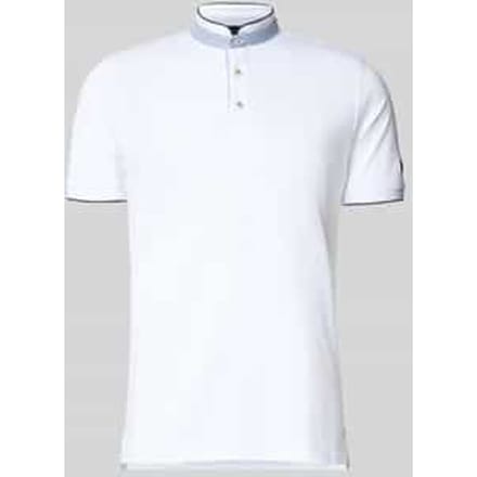 Regular fit poloshirt van puur katoen met opstaande kraag