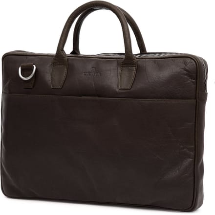 Montreal Dunne 15" Executive Bruine Leren Tas