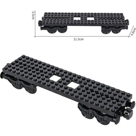 Moc City Creatieve Trein Basis Wiel Onderstel Bouwstenen DIY Gemonteerd Speelgoed Voor Kinderen Kerst Verjaardag Cadeaus