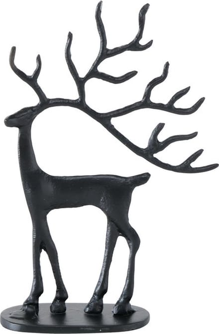 Boltze - Hert - Rendier - Trollah - Zwart - Kerst - 16x24cm