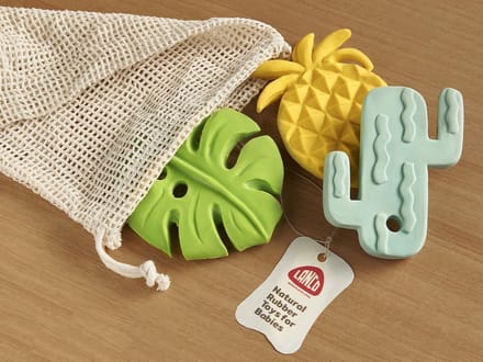Lanco sensory rubberen bijtspeeltje - Semilla - 3 stuks