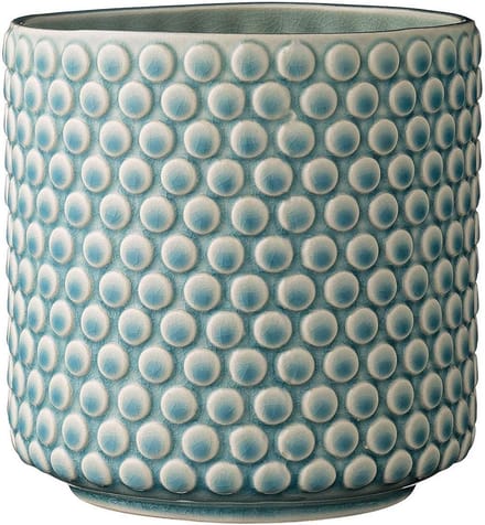 Omgoods - Decoratieve Keramische Bloempot Dotty L (15,5 cm) in Sky Blue