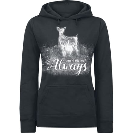 Harry Potter Trui met capuchon - Always - XS tot XXL - voor Vrouwen - zwart
