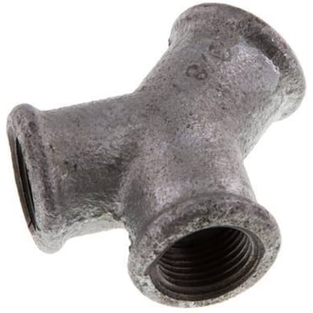 Rp 3/8'' Verzinkt Gietijzeren Y-stuk 25 Bar