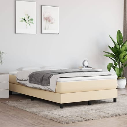 vidaXL - Pocketveringmatras - medium - 120x200x20 - cm - stof - crèmekleurig