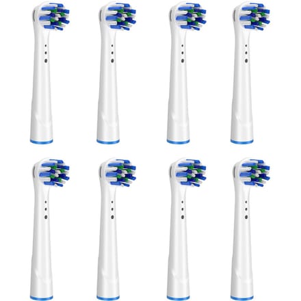 Têtes de brosse à dents de rechange, 8 pièces/ensemble, compatibles avec la brosse à dents électrique Oral B Braun sensible 8pcs white
