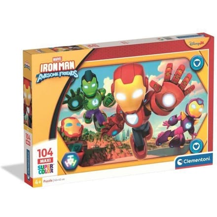 Clementoni - Kinderpuzzel - 104 Stukjes - Ironman and his Awesome Friends - Vanaf 4 jaar