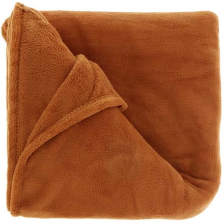 Unique Living - Plaid Claudi 130x160cm Leather Brown