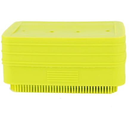 Siliconen Zeepbakje Houder Multifunctioneel Zeepbakje met Zachte Borsteltjes yellow
