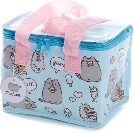 Kleine lunch/sixpack koeltas - Pusheen kat print - 21 x 15 cm - 4,4 L