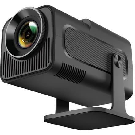 Projector 1080P Decodering Keystone Correctie Mini Draagbare Projector Spraakbesturing Synchroon Android version & EU Plug