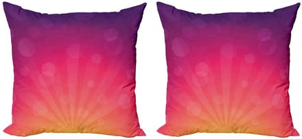 ABAKUHAUS – Kussenhoezen Set van 2 – 50x50 cm – Ombre Multicolor – Rits