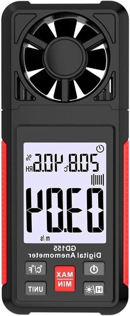 Digitale Anemometer - Windsnelheidsmeter Luchtsnelheid - Windmeten Buiten - Temperatuur Vochtigheid - 50 g - Niet gespecificeerd