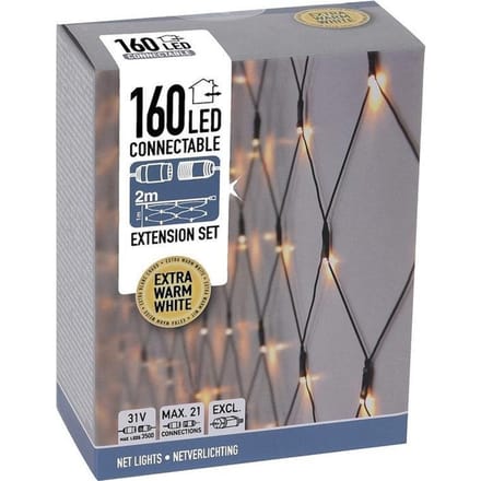 Koppelbare Netverlichting - 160 LED - 2m - Extra