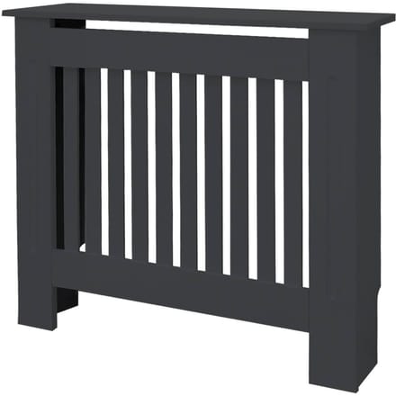 ECD Germany home style serie radiator hoes verwarming omkasting met landelijke stijl afmetingen 78x19x82 cm kleur antraciet vervaardigd uit gelakt MDF ideaal voor woonkamer en slaapkamerinterieur