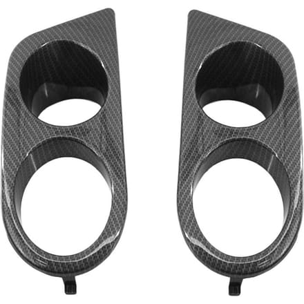 Ham Stijl Luchtkanaal Mistlamp Covers Koolstofvezel Front Lower Bumper Mistlamp Frames Vervanging voor BMW E46 M3 2001-2006 zwart